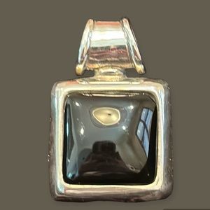 Black Onyx and .925 silver Pendant, vintage